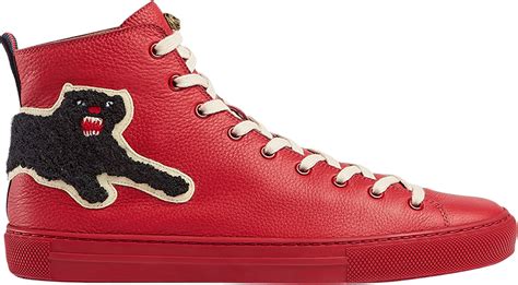 gucci leather high top with panther|Gucci trousers price.